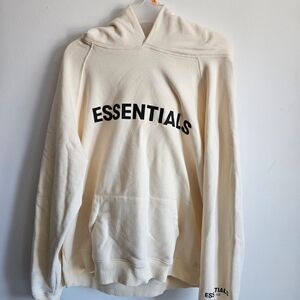 Fear of God Essentials Hoodie , Cream,  Bone, Medium